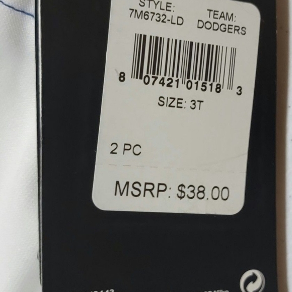 Sold OutLOS ANGELES DODGERS NIKE HIGH QUALITY SLEEVELESS SHIRT AND SHORT SET 2T - Picture 7 of 8